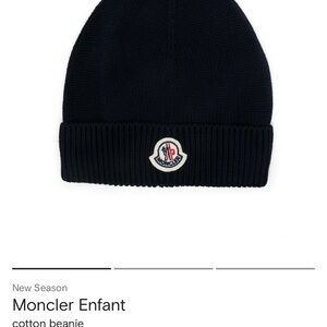 Moncler Black Cotton Beanie